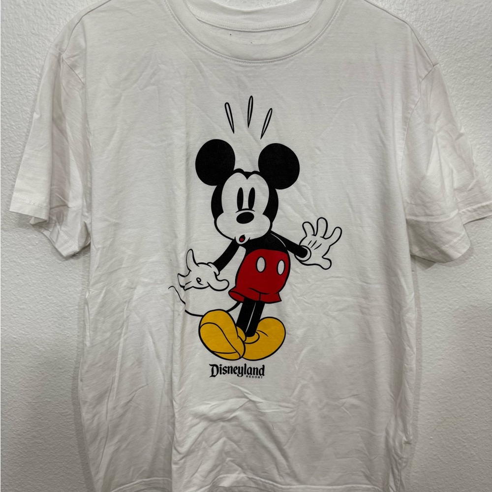 Walt Disney World Shirt Adult Large White Mickey Mouse Black Red Parks